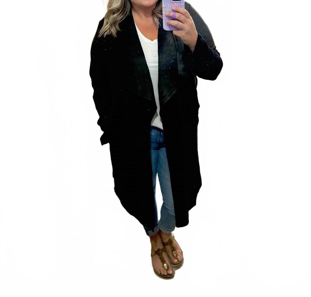 NEW VOY women's midi length jacket in black
